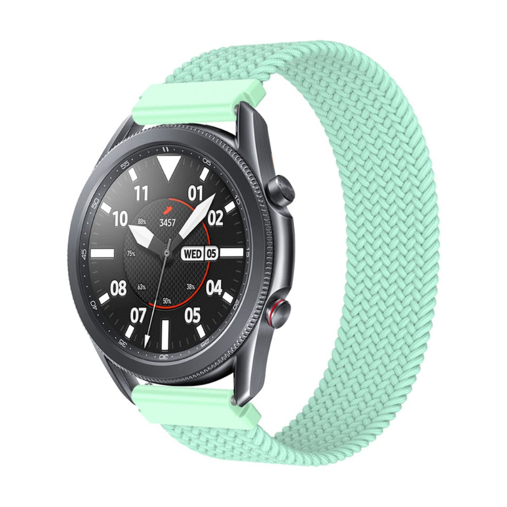 Fed Samsung Galaxy Watch 3 (45mm) Nylon Rem - Størrelse: M - Grøn#serie_9