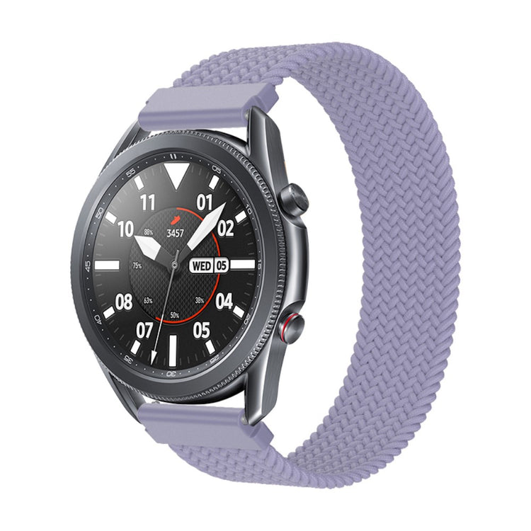 Super cool Samsung Galaxy Watch 3 (45mm) Nylon Rem - Størrelse: S - Lilla#serie_21