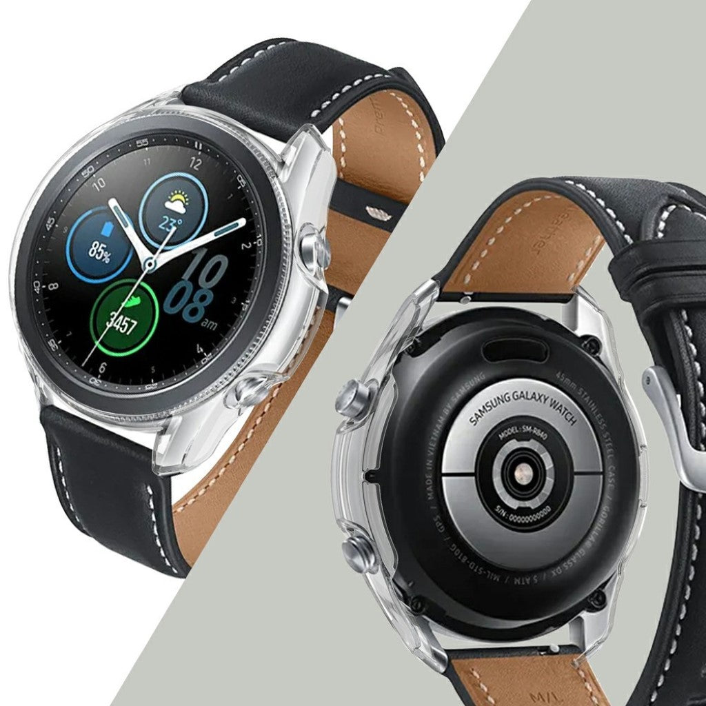 Samsung Galaxy Watch 3 (41mm) Holdbar Silikone Bumper  - Sølv#serie_6