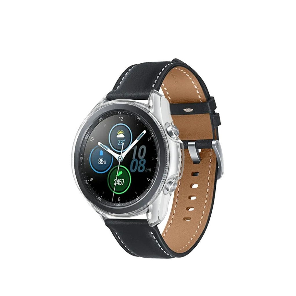 Samsung Galaxy Watch 3 (41mm) Holdbar Silikone Bumper  - Sølv#serie_6