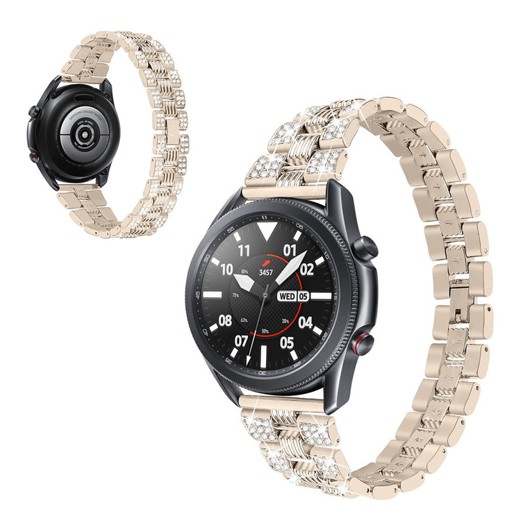 Sejt Samsung Galaxy Watch 3 (41mm) Metal og Rhinsten Rem - Guld#serie_2