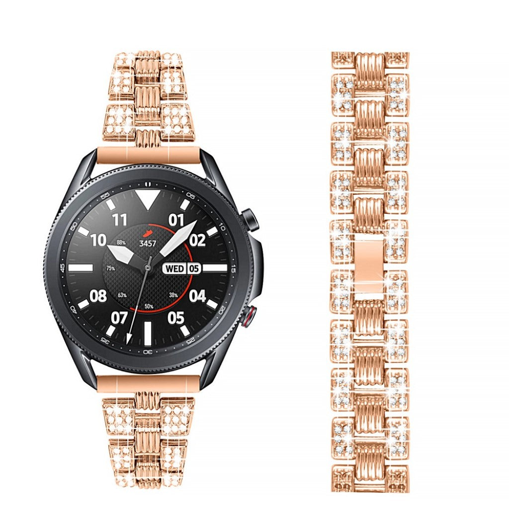 Sejt Samsung Galaxy Watch 3 (41mm) Metal og Rhinsten Rem - Pink#serie_4