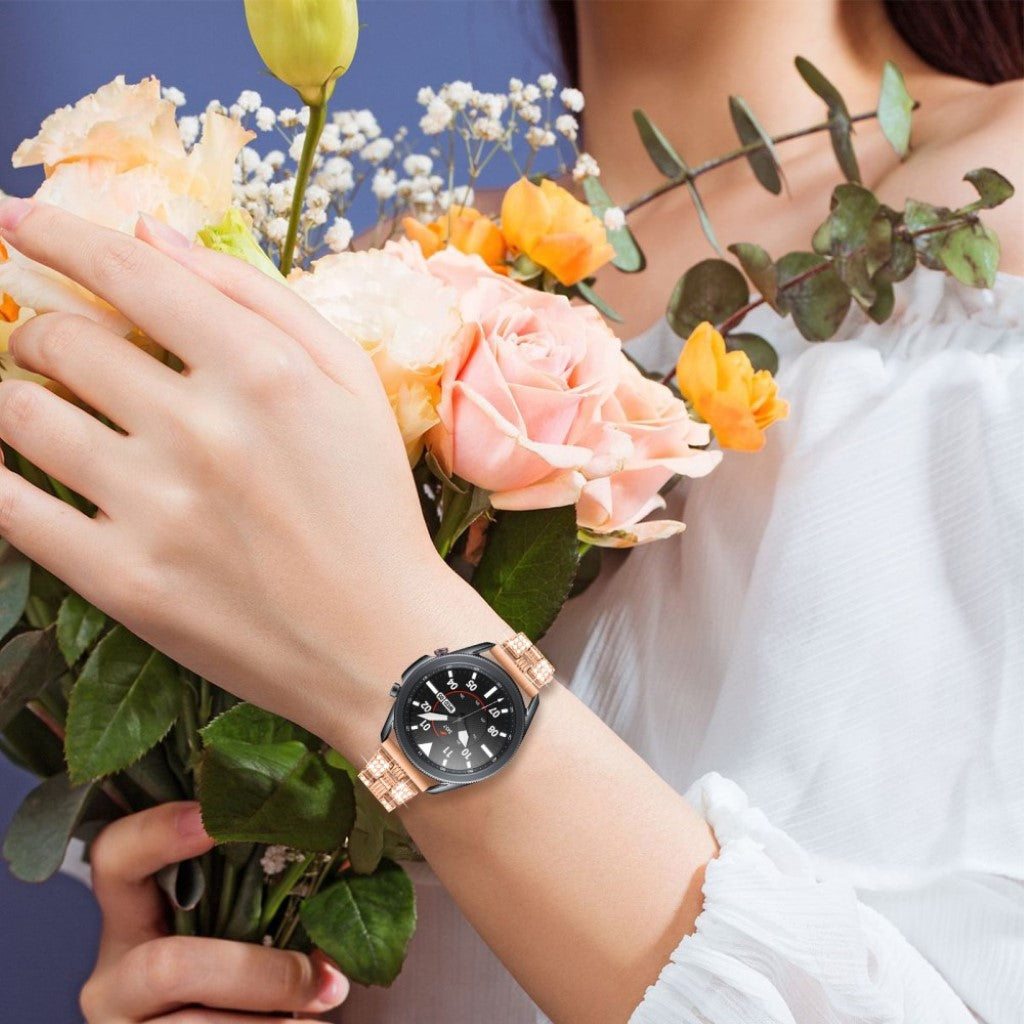 Sejt Samsung Galaxy Watch 3 (41mm) Metal og Rhinsten Rem - Pink#serie_4