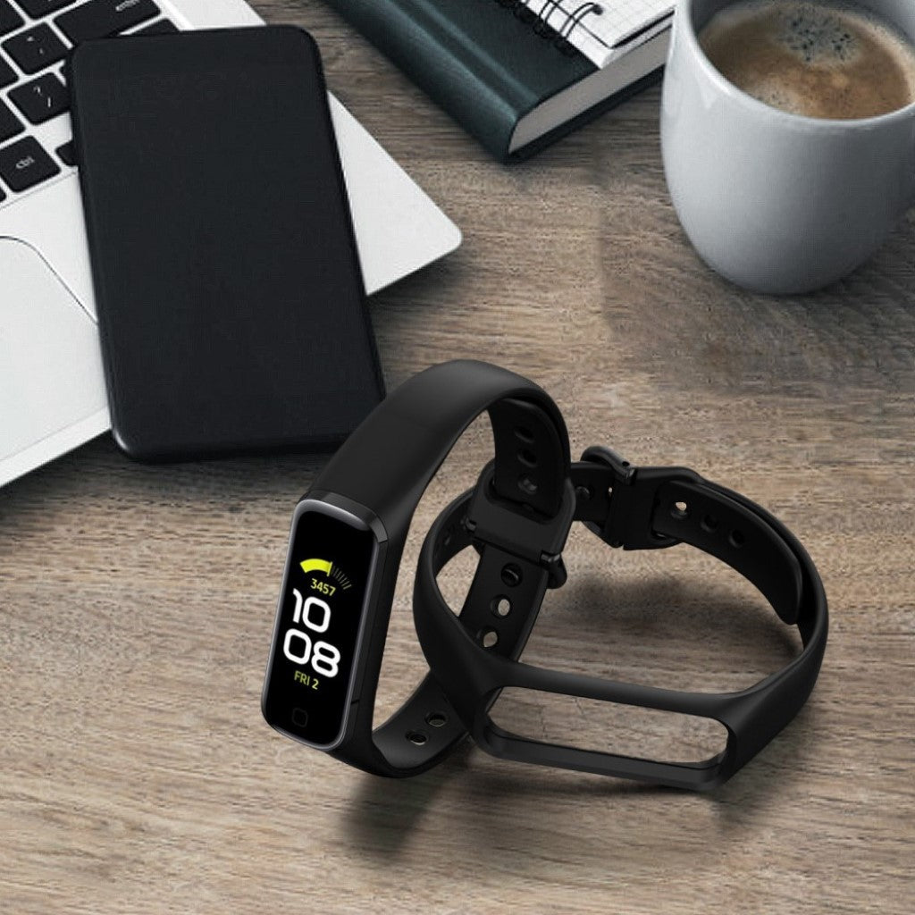 Helt vildt hårdfør Samsung Galaxy Fit 2 Silikone Rem - Sort#serie_1