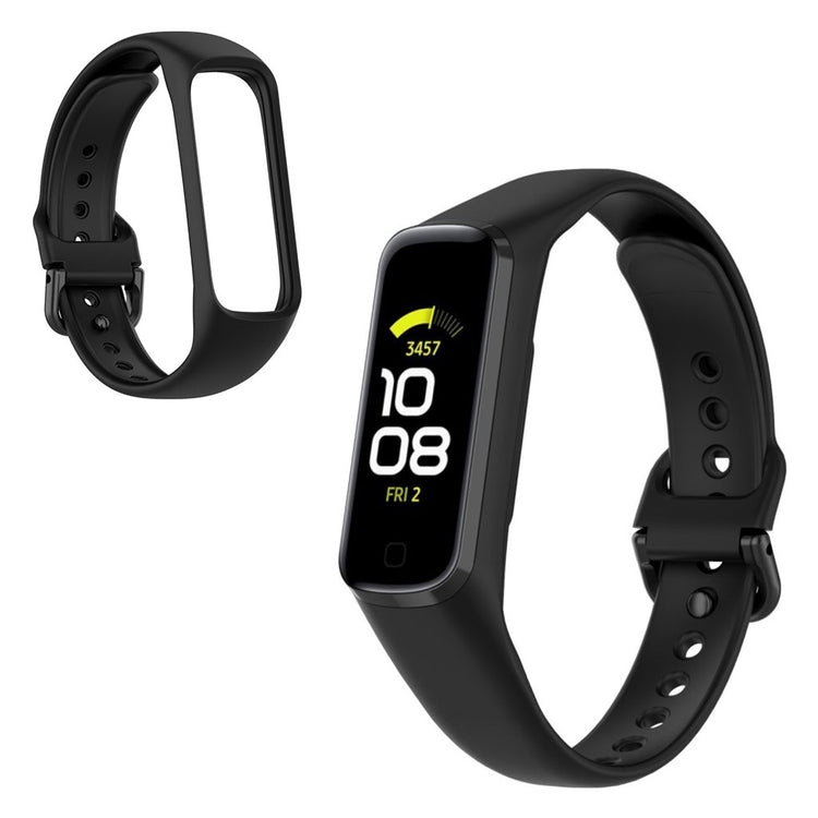 Helt vildt hårdfør Samsung Galaxy Fit 2 Silikone Rem - Sort#serie_1