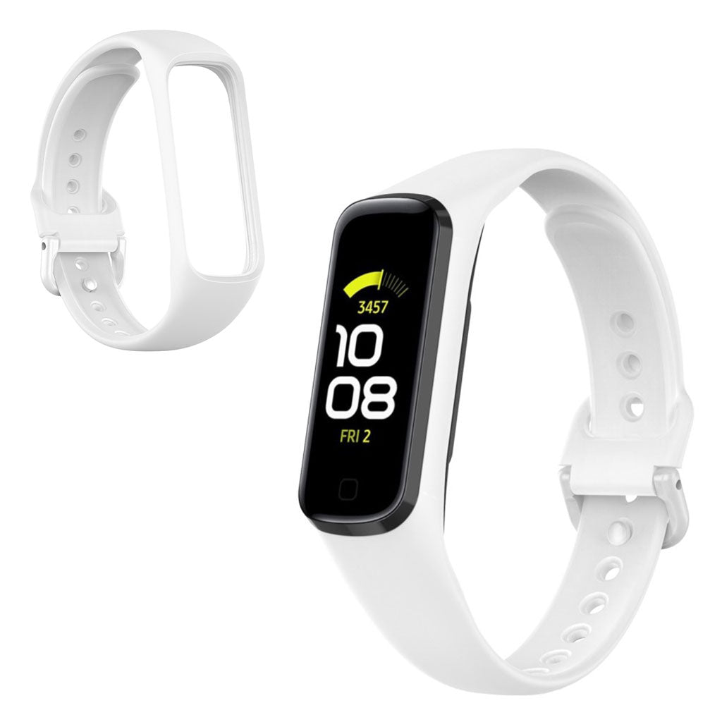 Helt vildt hårdfør Samsung Galaxy Fit 2 Silikone Rem - Hvid#serie_2