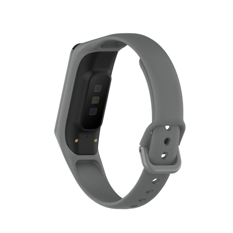 Helt vildt hårdfør Samsung Galaxy Fit 2 Silikone Rem - Sølv#serie_3