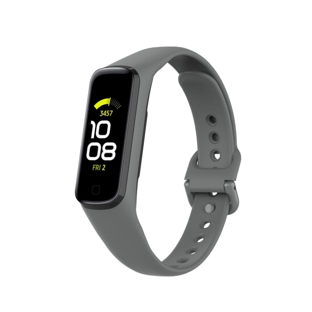 Helt vildt hårdfør Samsung Galaxy Fit 2 Silikone Rem - Sølv#serie_3