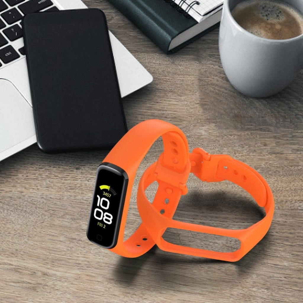 Helt vildt hårdfør Samsung Galaxy Fit 2 Silikone Rem - Orange#serie_6