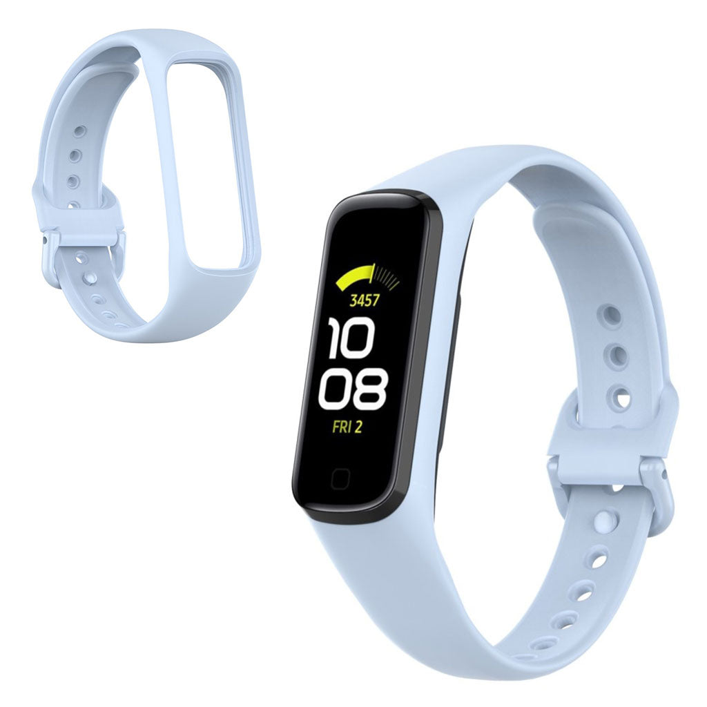 Helt vildt hårdfør Samsung Galaxy Fit 2 Silikone Rem - Blå#serie_7