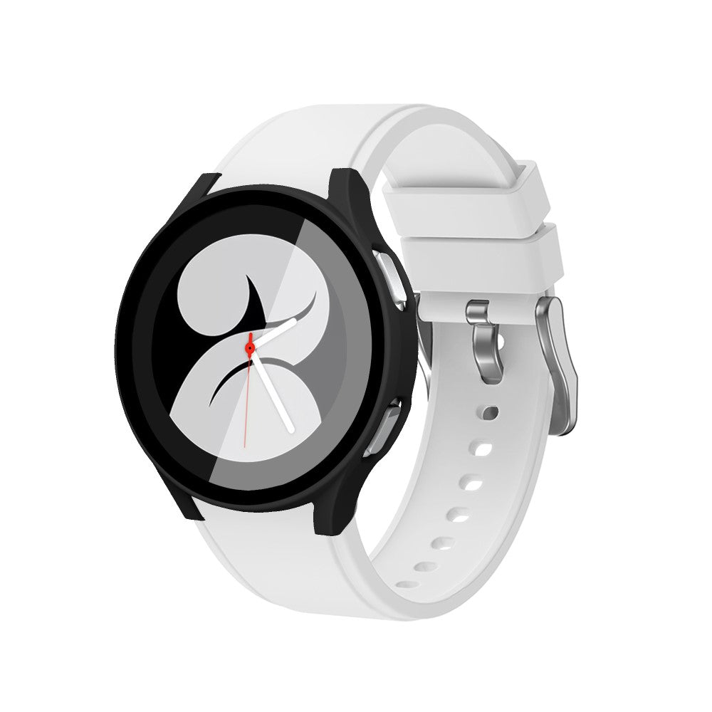 Meget Fed Samsung Galaxy Watch 4 (44mm) Cover med Skærmbeskytter i Plastik og Hærdet Glas - Gennemsigtig#serie_1