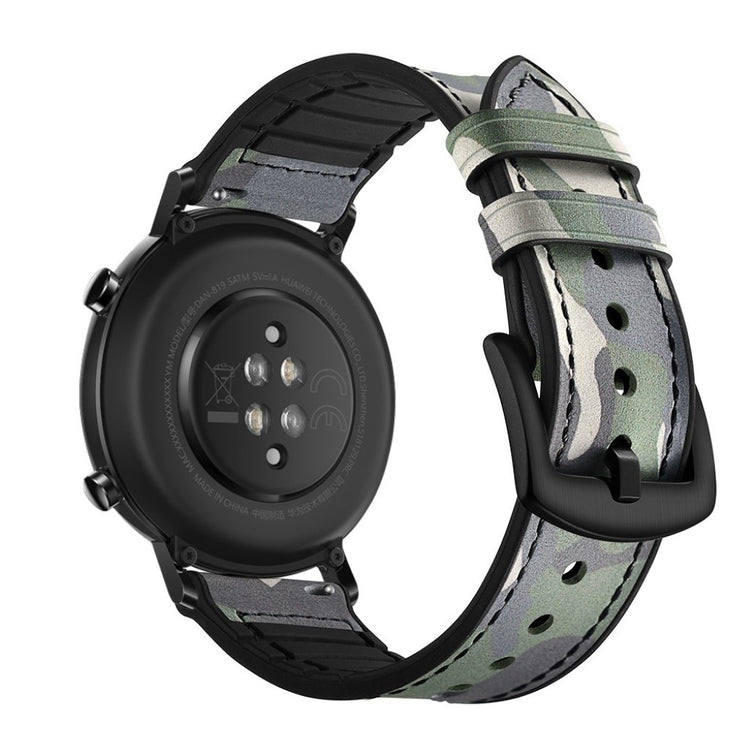 Glimrende Huawei Watch GT 2 42mm Ægte læder Rem - Grøn#serie_7