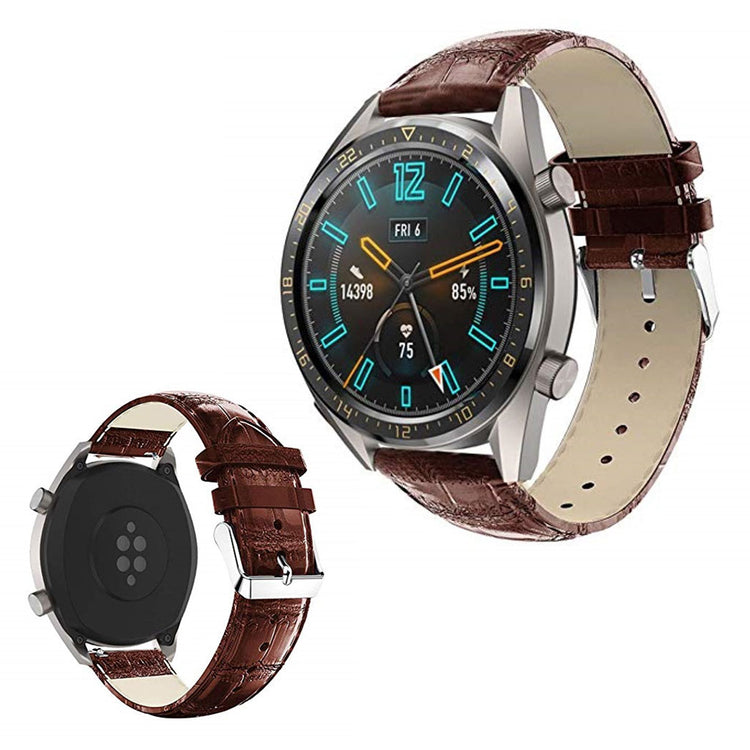 Super skøn Huawei Watch GT 2 46mm Ægte læder Rem - Brun#serie_2