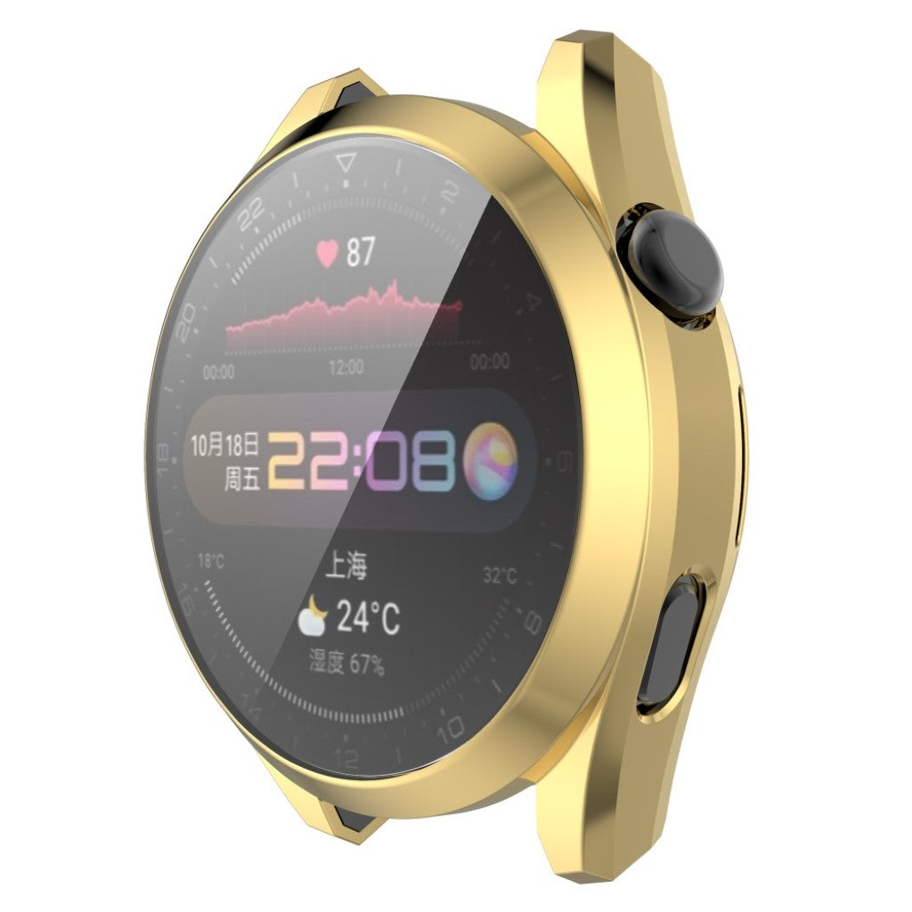 Super Fed Huawei Watch 3 Pro Silikone Cover - Guld#serie_6