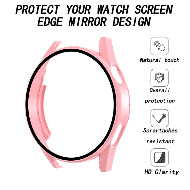 Mega Fint Huawei Watch GT 3 (42mm) Cover med Skærmbeskytter i Plastik og Hærdet Glas - Pink#serie_6