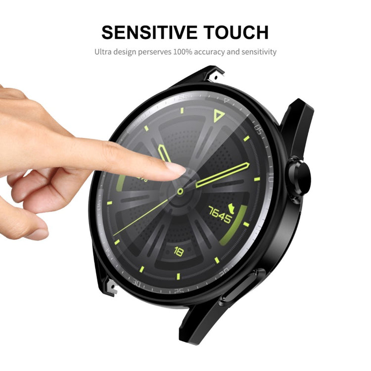 Meget Fed Huawei Watch GT 3 (42mm) Cover med Skærmbeskytter i Plastik og Hærdet Glas - Grøn#serie_2