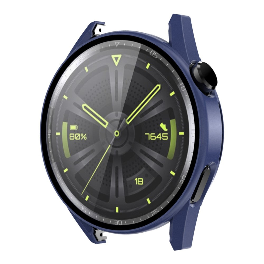 Meget Fed Huawei Watch GT 3 (42mm) Cover med Skærmbeskytter i Plastik og Hærdet Glas - Blå#serie_3