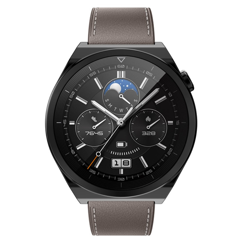 Mega Flot Huawei Watch GT 3 Pro 43mm Cover med Skærmbeskytter i Silikone - Sort#serie_2