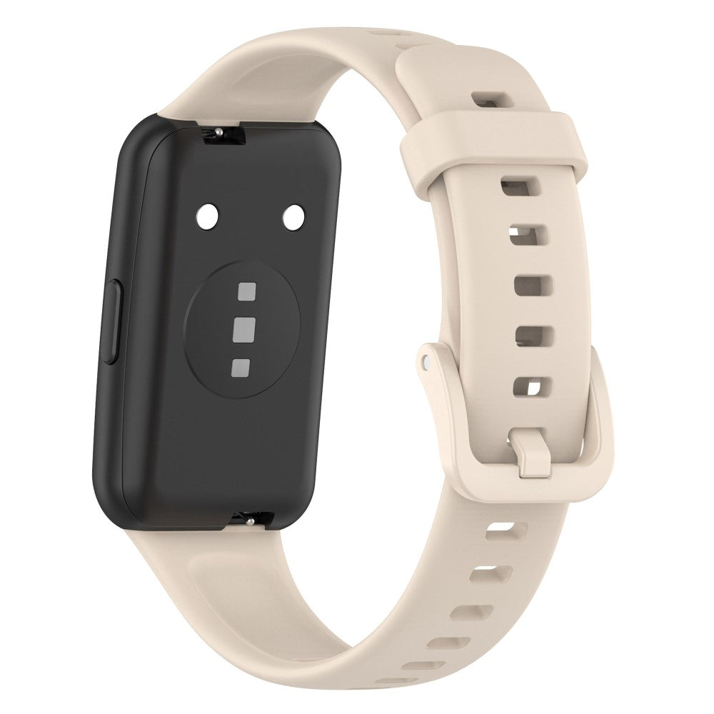 Vildt nydelig Huawei Band 7 Silikone Rem - Hvid#serie_9