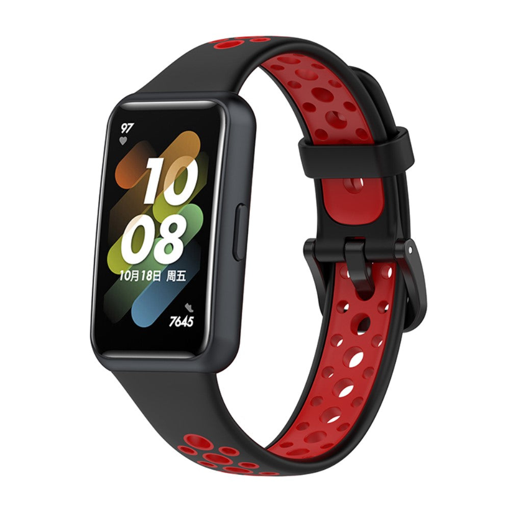 Vildt godt Huawei Band 7 Silikone Rem - Sort#serie_6