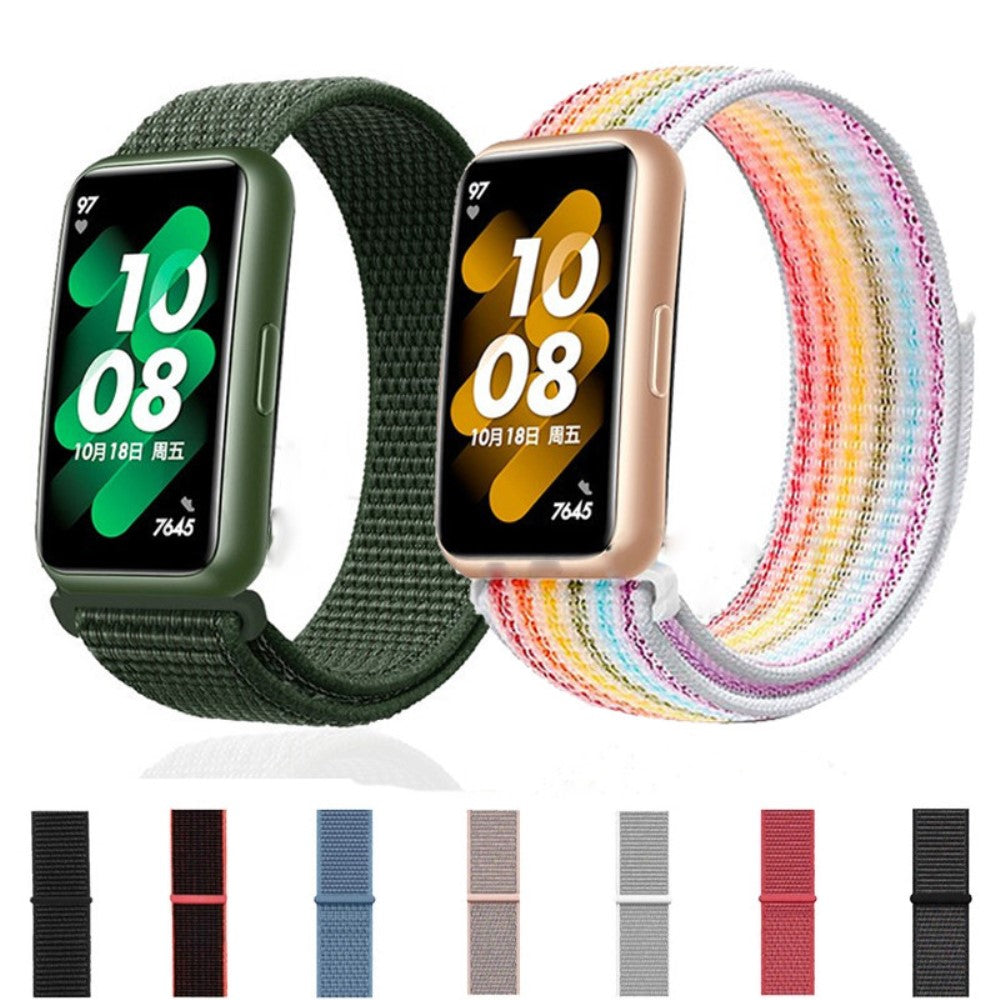 Vildt fint Huawei Band 7 Nylon Rem - Sort#serie_1