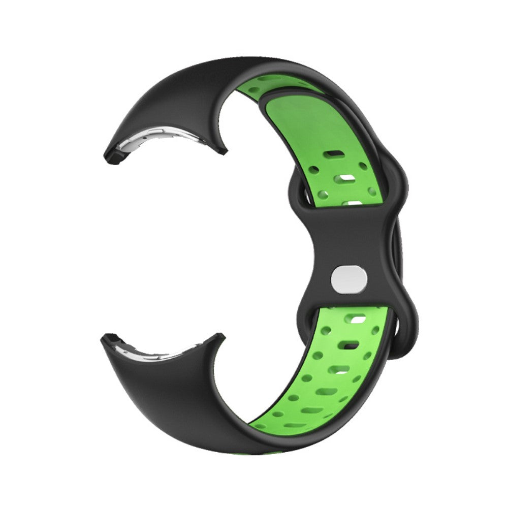 Helt vildt hårdfør Google Pixel Watch Silikone Rem - Størrelse: L - Grøn#serie_4