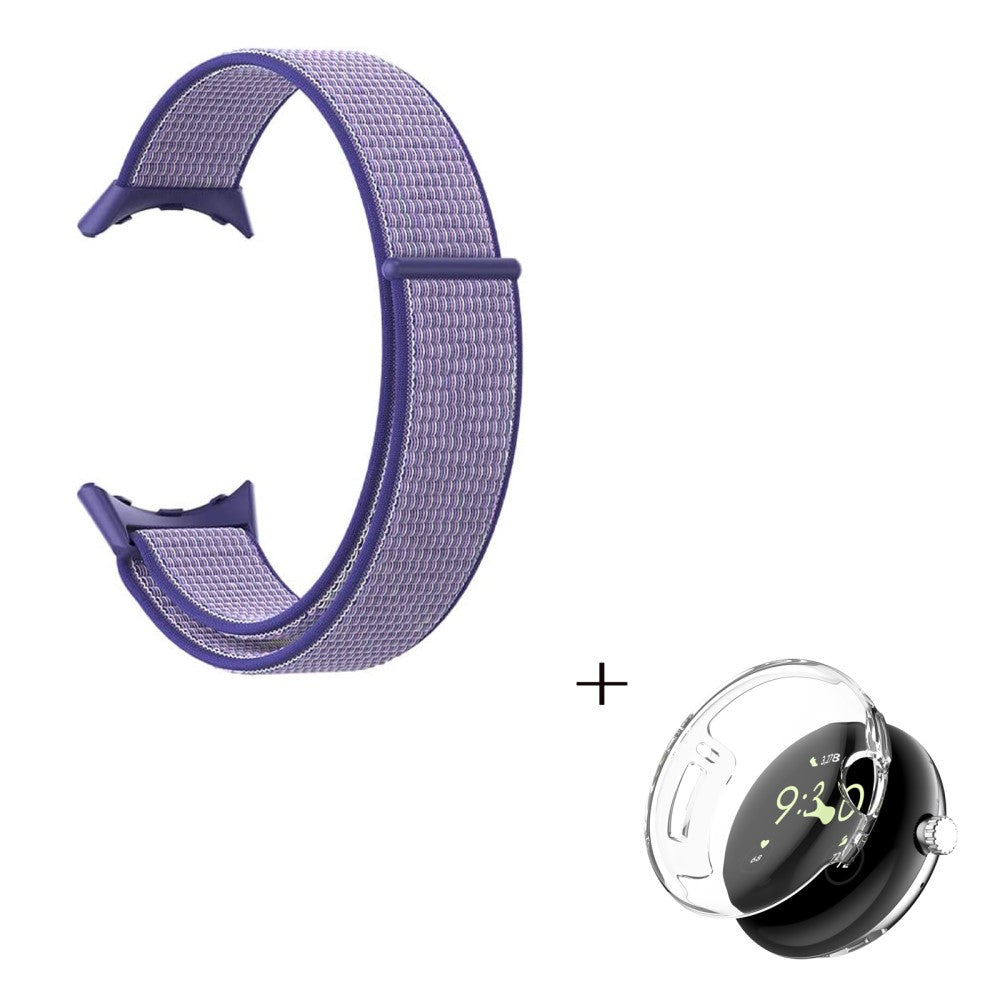 Super elegant Google Pixel Watch Plastik og Nylon Rem - Lilla#serie_7