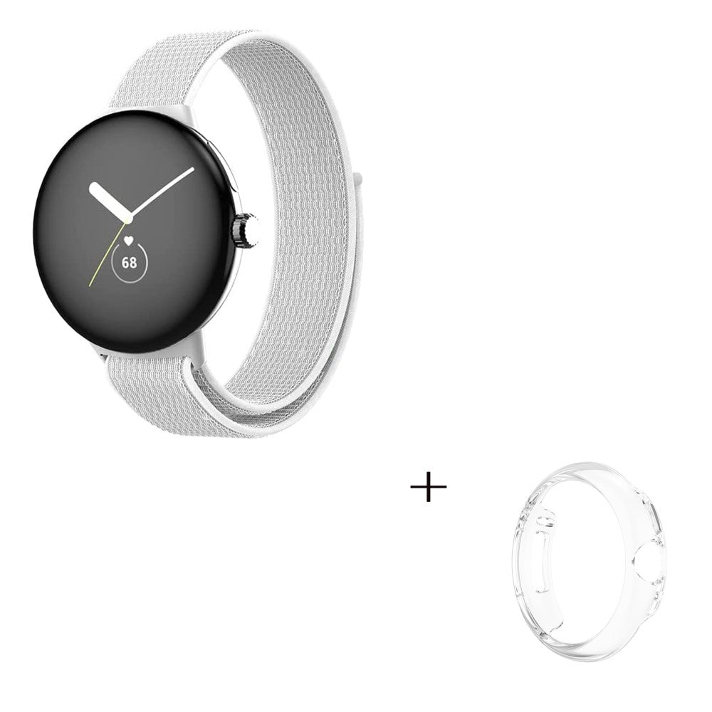Super godt Google Pixel Watch Plastik og Nylon Rem - Hvid#serie_1