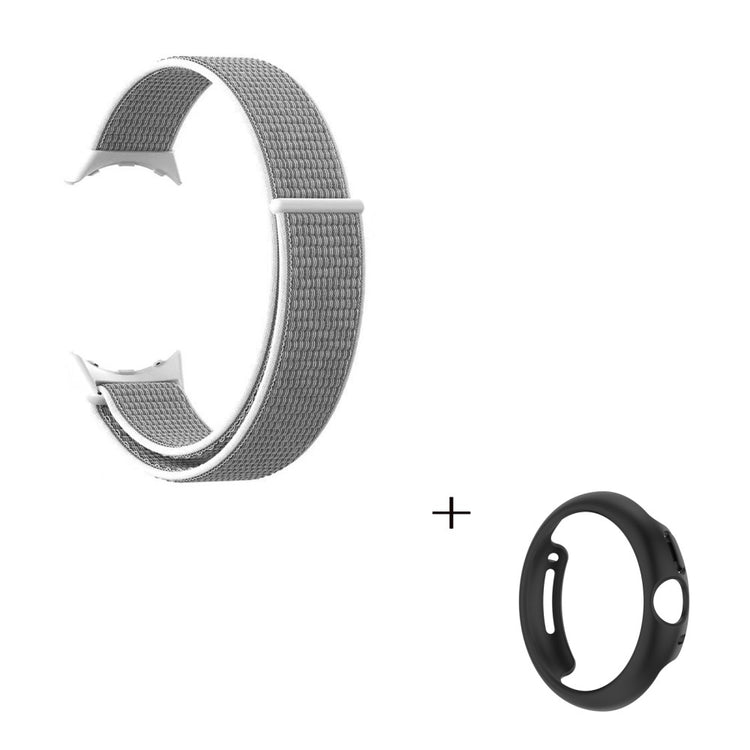 Smuk Google Pixel Watch Plastik og Nylon Rem - Sølv#serie_5
