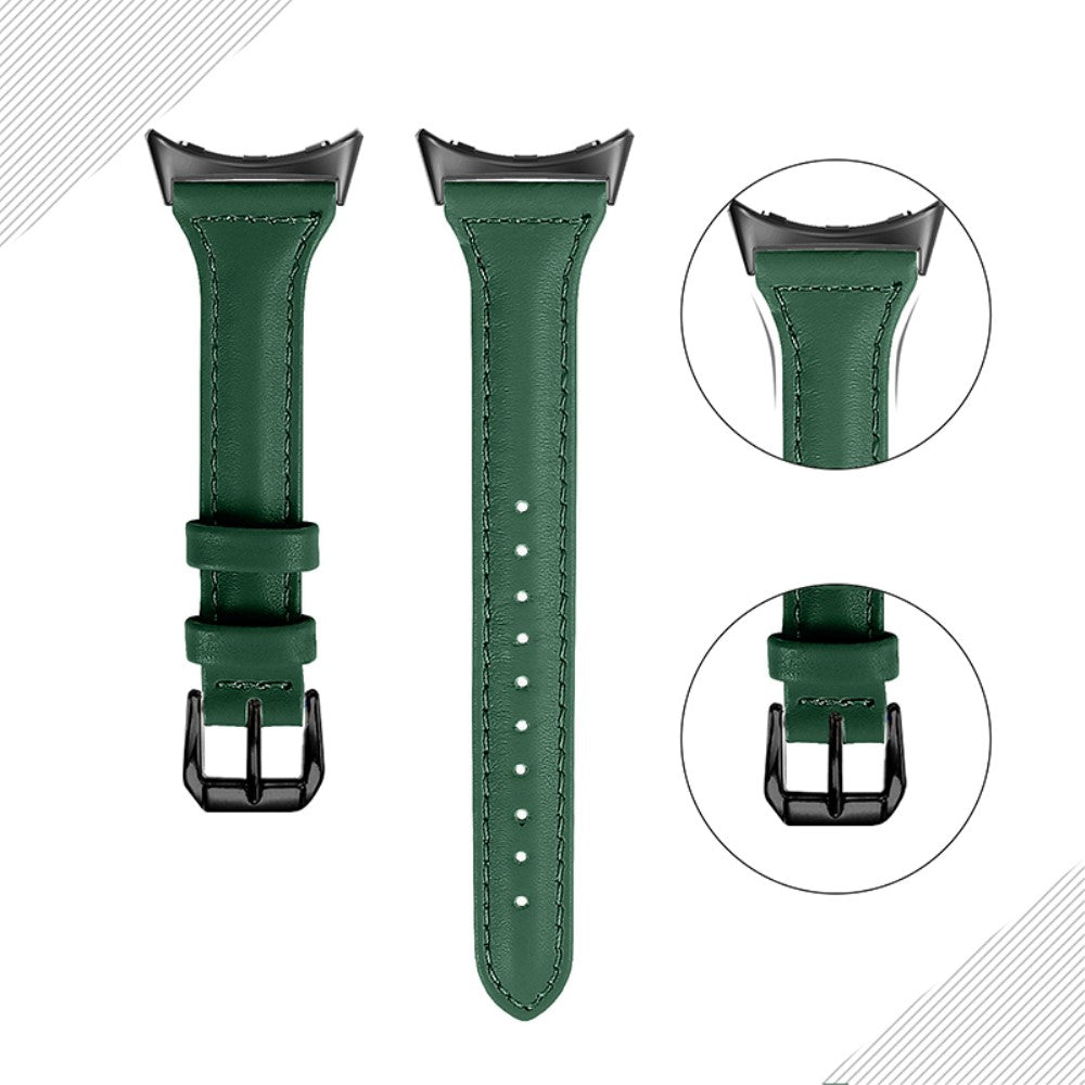 Meget fantastisk Google Pixel Watch Ægte læder Rem - Grøn#serie_12