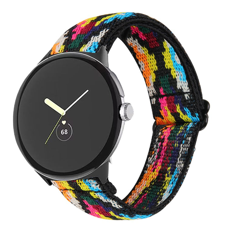 Super elegant Google Pixel Watch Nylon Rem - Flerfarvet#serie_12