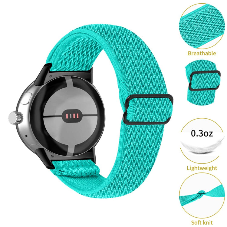 Rigtigt sejt Google Pixel Watch Nylon Rem - Grøn#serie_2