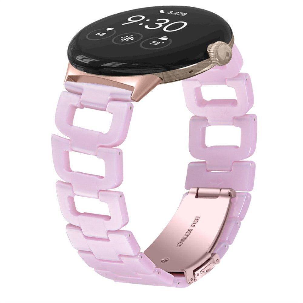 Super fint Google Pixel Watch Plastik Rem - Pink#serie_4