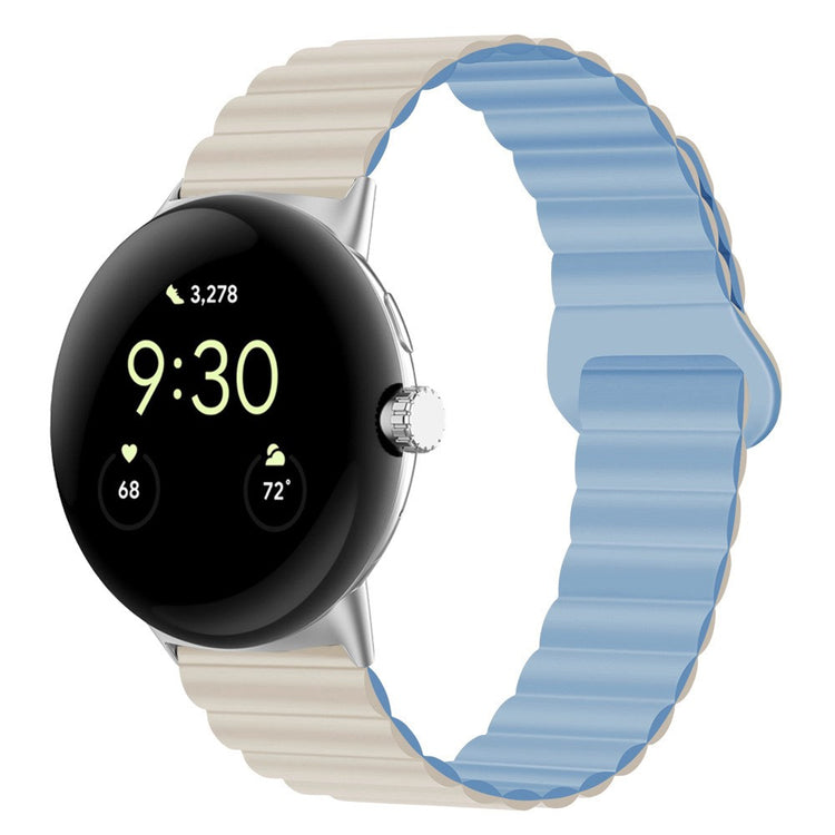 Pænt Google Pixel Watch Silikone Rem - Blå#serie_1