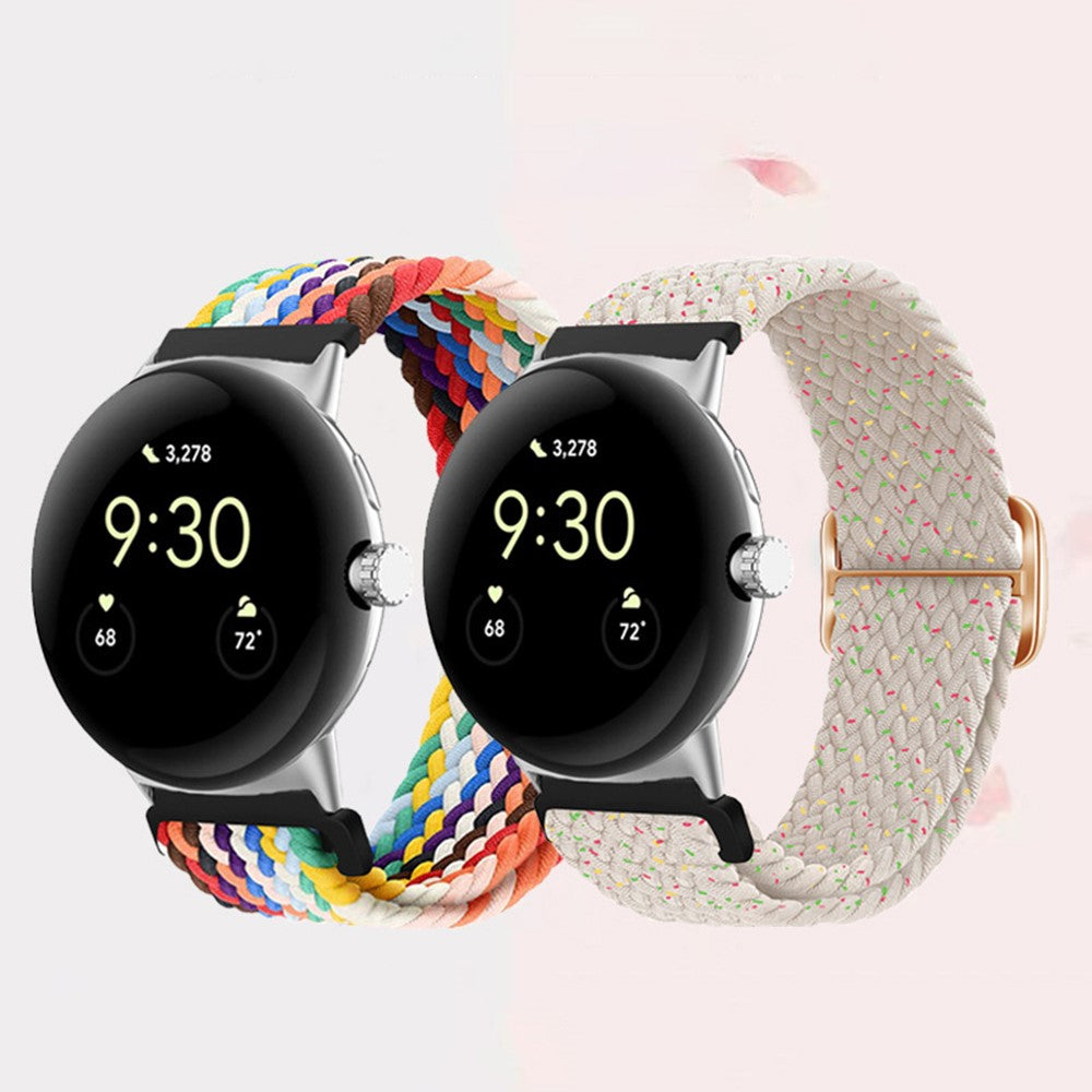 Mega smuk Google Pixel Watch Nylon Rem - Flerfarvet#serie_10