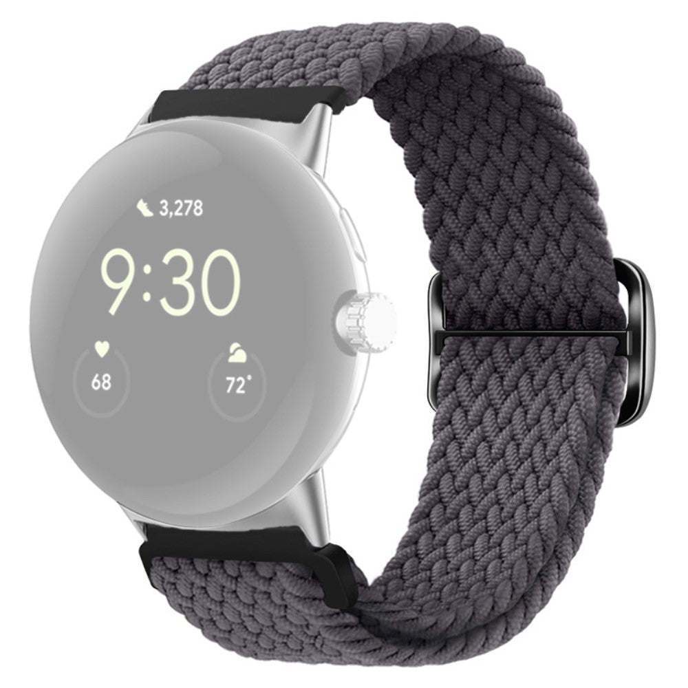 Mega smuk Google Pixel Watch Nylon Rem - Sølv#serie_22