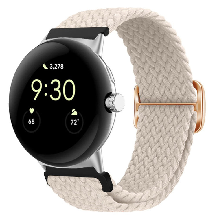 Mega smuk Google Pixel Watch Nylon Rem - Hvid#serie_24