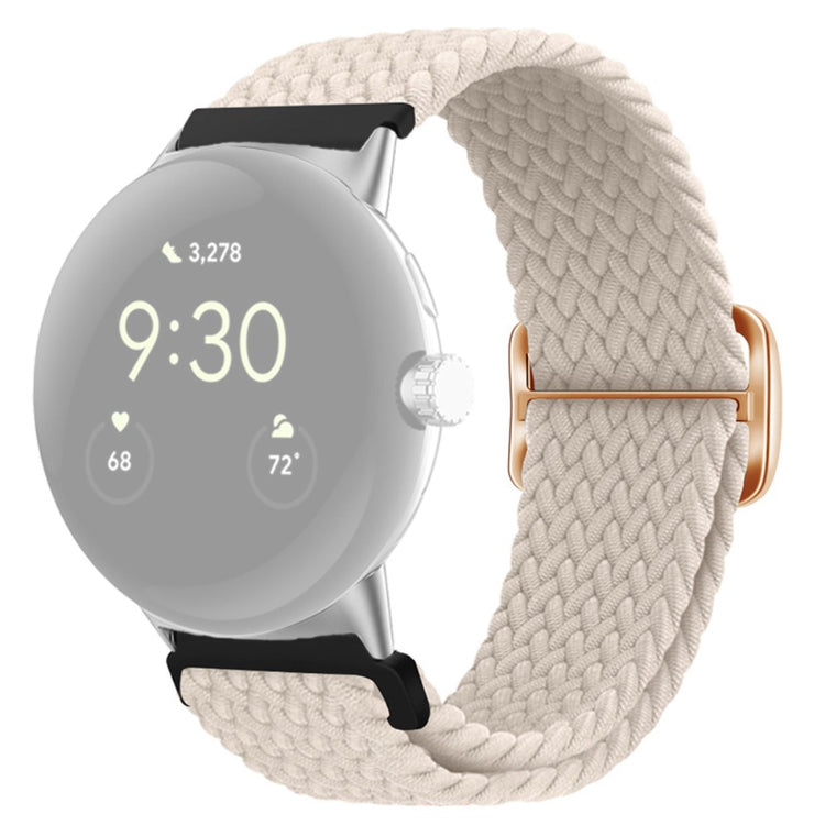 Mega smuk Google Pixel Watch Nylon Rem - Hvid#serie_24