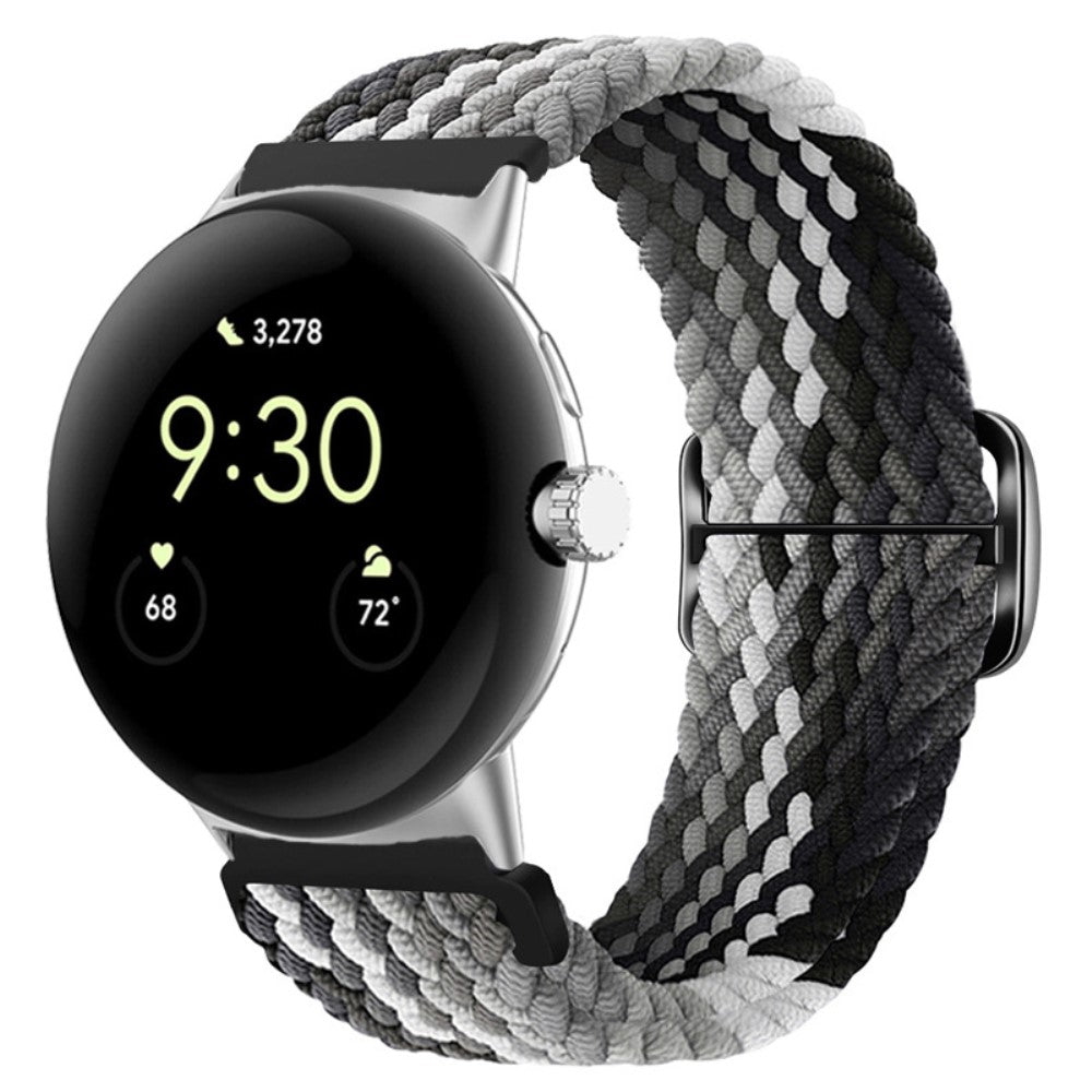 Mega smuk Google Pixel Watch Nylon Rem - Sølv#serie_6