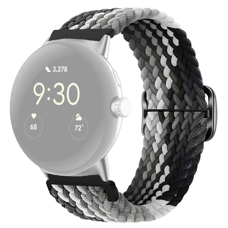 Mega smuk Google Pixel Watch Nylon Rem - Sølv#serie_6