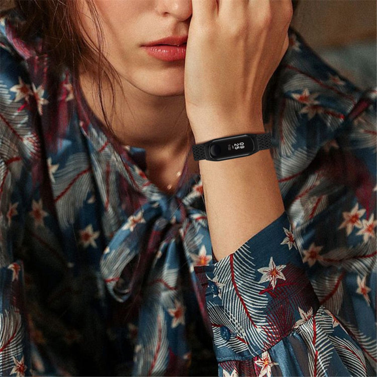 Godt Xiaomi Mi Smart Band 6 / Xiaomi Mi Band 5 Stof Urrem - Sort#serie_14