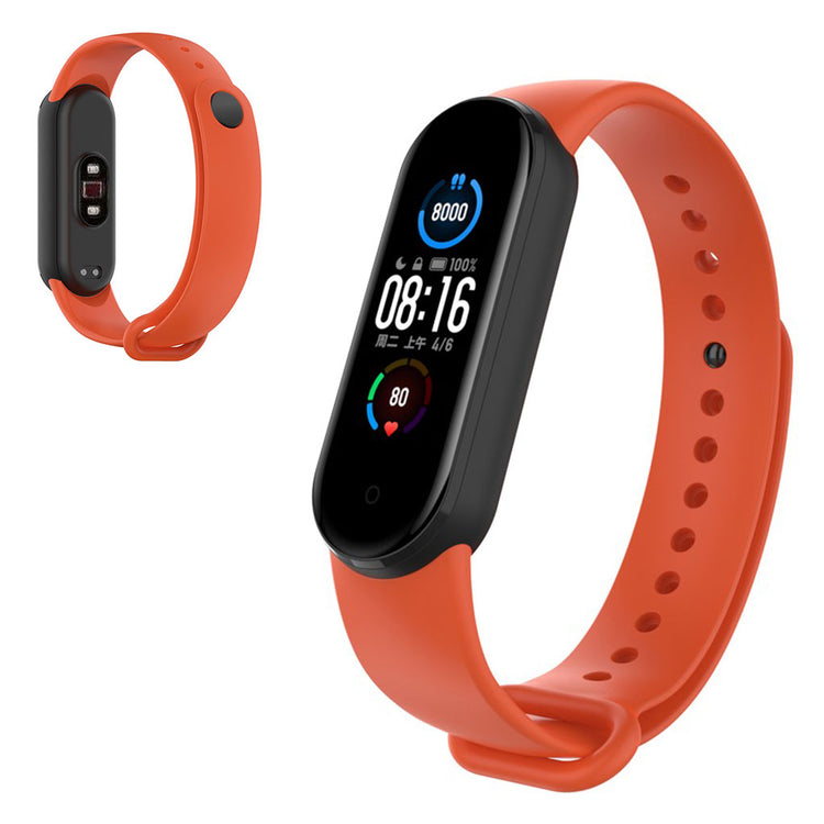 Vildt hårdfør Xiaomi Mi Band 5 Silikone Rem - Orange#serie_3