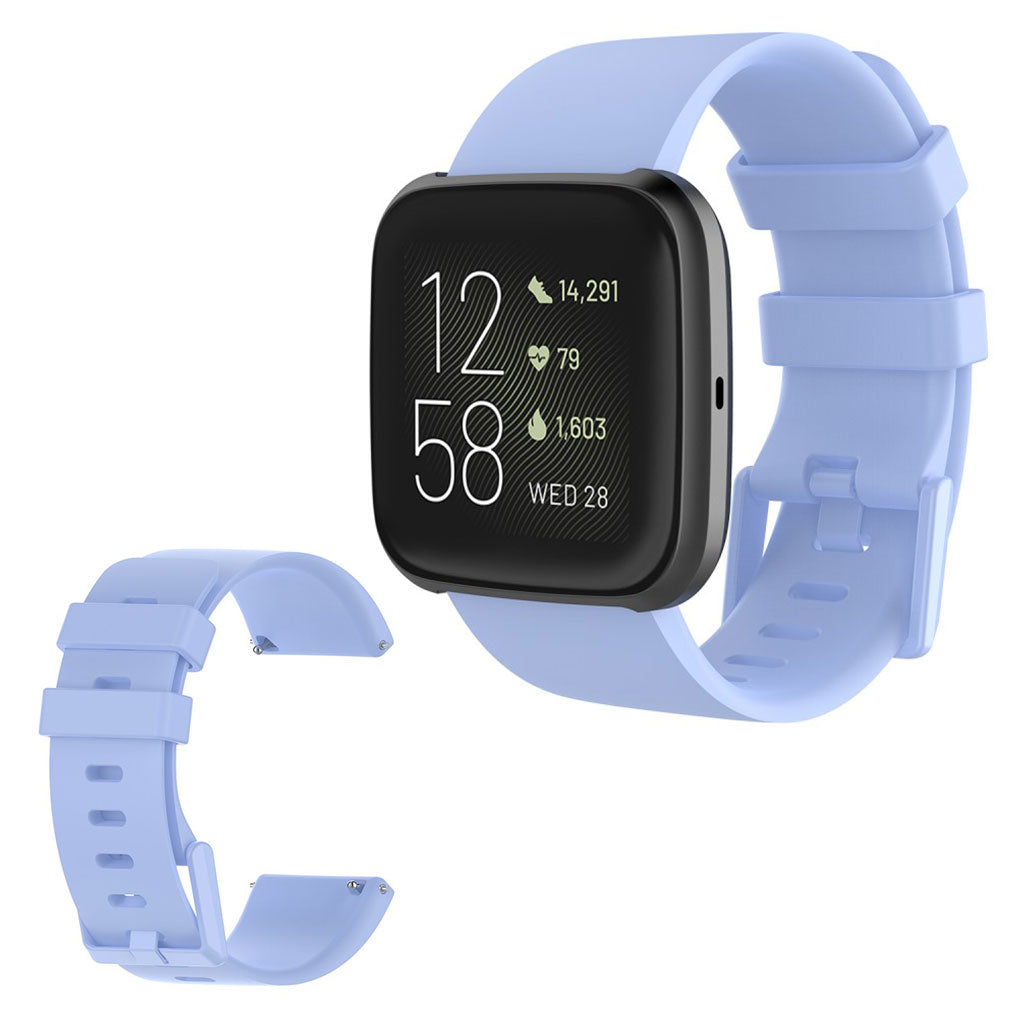 Vildt sejt Fitbit Versa 2 / Fitbit Versa Lite Silikone Rem - Størrelse: S - Blå#serie_10