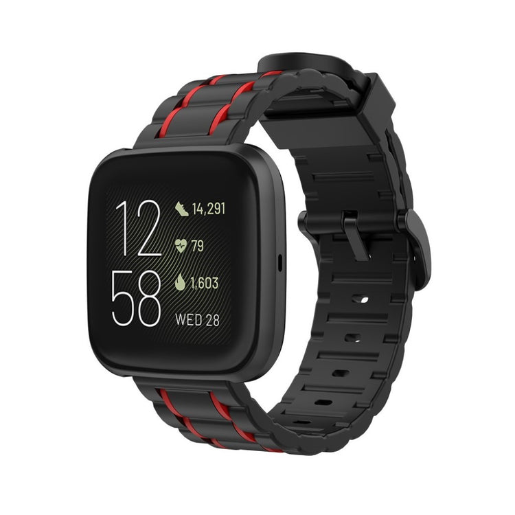 Super flot Fitbit Versa Lite / Fitbit Versa 2 Silikone Rem - Rød#serie_1