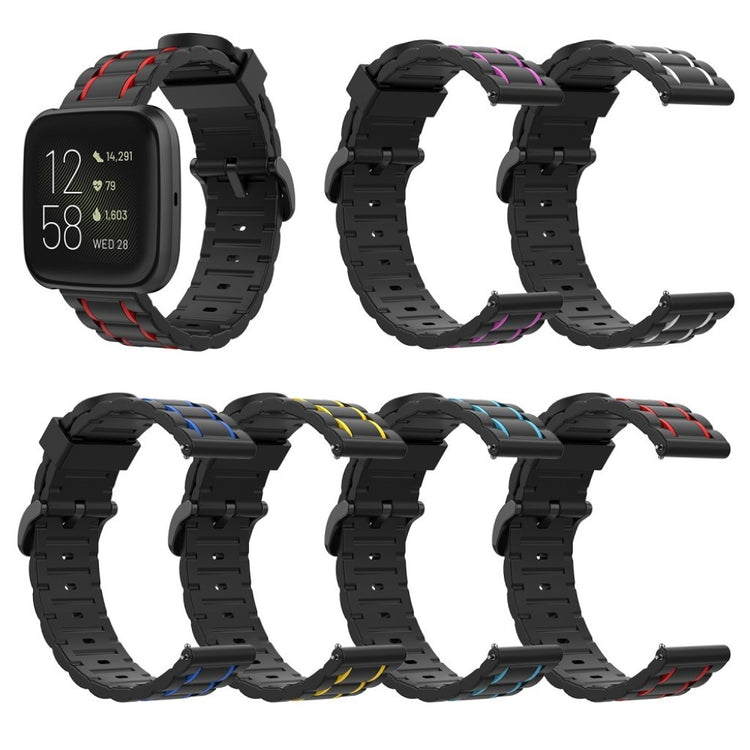 Super flot Fitbit Versa Lite / Fitbit Versa 2 Silikone Rem - Rød#serie_1