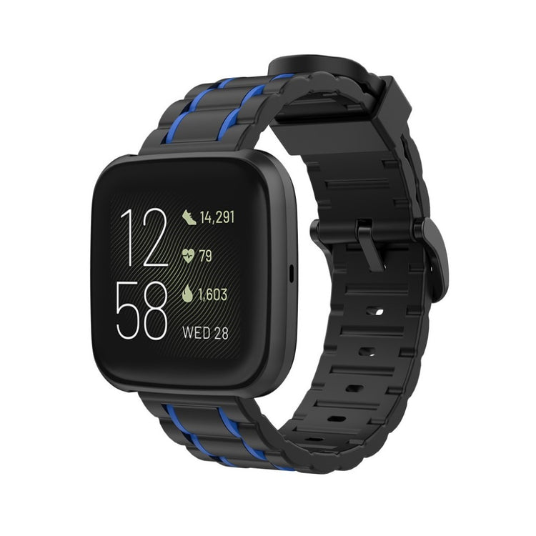 Super flot Fitbit Versa Lite / Fitbit Versa 2 Silikone Rem - Blå#serie_4