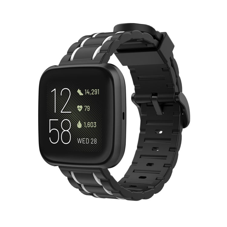 Super flot Fitbit Versa Lite / Fitbit Versa 2 Silikone Rem - Hvid#serie_5