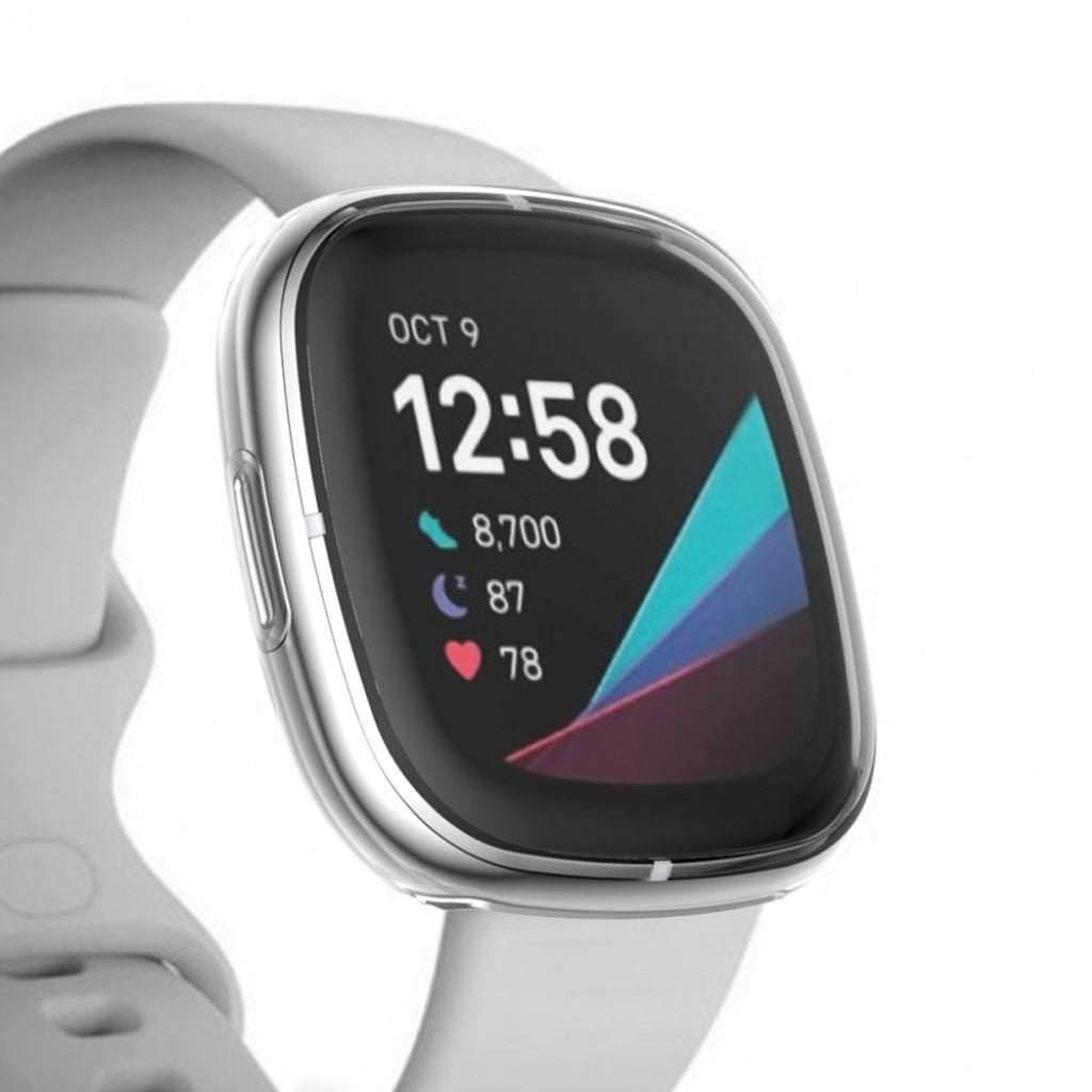 Meget Flot Fitbit Versa 3 / Fitbit Sense Silikone Cover - Gennemsigtig#serie_2