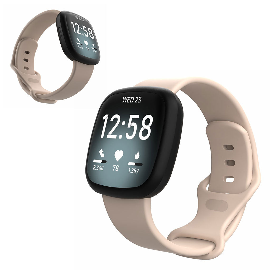 Helt vildt sejt Fitbit Versa 3 / Fitbit Sense Silikone Rem - Størrelse: L - Pink#serie_10