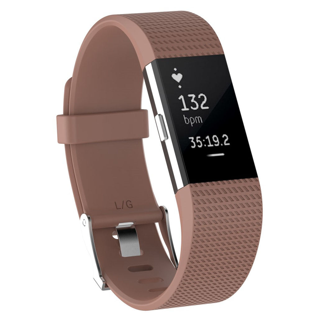 Brun Fitbit Charge 2 Silikone Urrem#serie_1